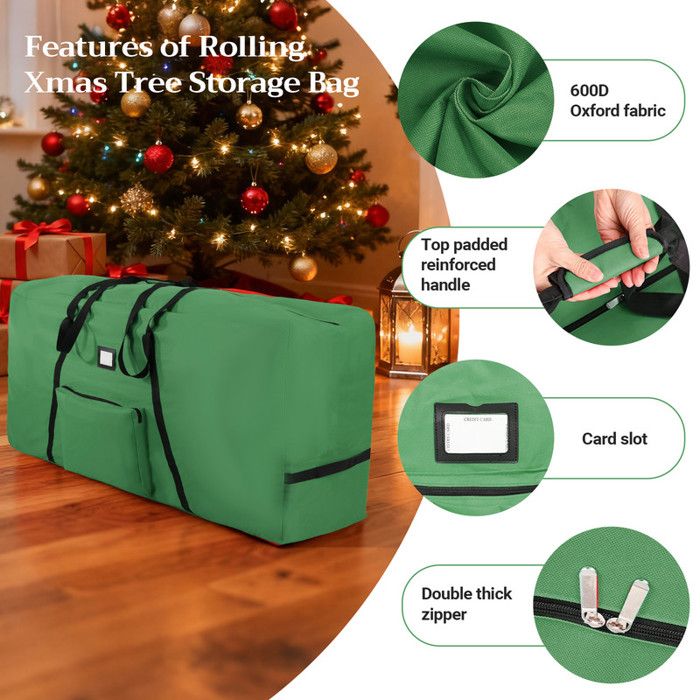 Housse de protection pour sapin de Noël avec fermeture éclair - 120 x Housse de protection pour sapin de Noël avec fermeture éclair - 120 x