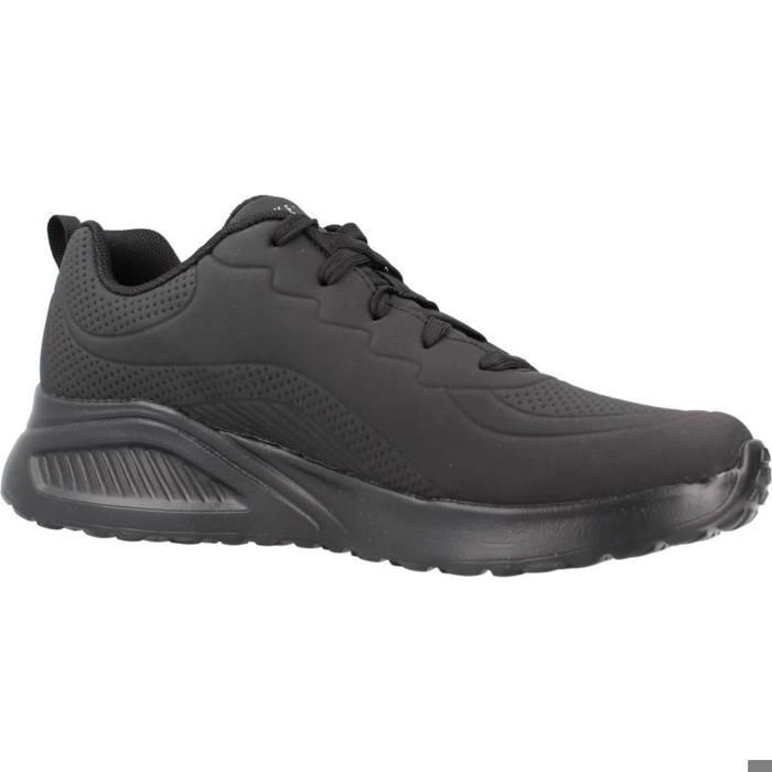 Chaussures Femme SKECHERS Uno Lite-Lighter One Noir Dessus Synthétique  Talon Plat Lacets