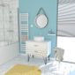 Meuble Salle De Bain Scandinave Blanc 80 Cm Sur Pieds Avec Tiroir
