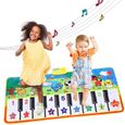 Tapis de danse, tapis de piano pour enfants couverture de clavier pour sol bébé  musical tactile tapis de jeu-0