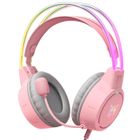 Casque de Jeu ONIKUMA X15 Pro RGB Lumière avec Micro pour PC Xbox PS4 - Rose