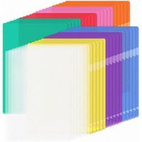 Pochette Plastique A4, 42pcs Dossiers en Plastique Transparent A4,Chemise Plastique Pochette Pour le Stockage et Classer du Papier