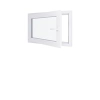 Fenêtre PVC Triple vitrage - Blanc/Blanc - Ouverture à Gauche - Largeur 900 x Hauteur 600 mm