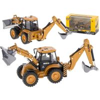 Ikonka Excavateur chargeur bulldozer avec godet Modèle réduit en métal H-toys 1704 1:50