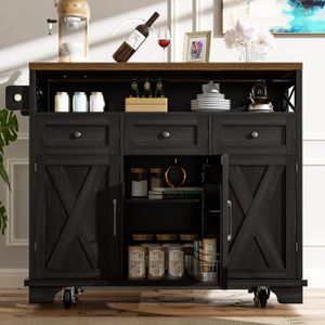 Desserte De Cuisine Métal Serta 76 Cm - Noir - Paris Prix