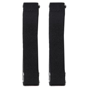 SAC DE SPORT Noir-Brassard élastique polyvalent pour hommes et femmes, bracelets en polyester noir, extensible, simple, ra