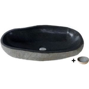 LAVABO - VASQUE vasque en pierre naturelle +50cm et 1 porte-savon.