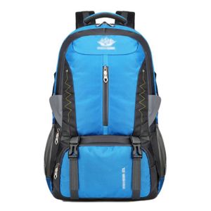 SAC À DOS DE RANDONNÉE Sac à Dos 60L pour Voyage Alpinisme Trekking Sac à Dos étanche avec Système de Ventilation et D'hydratation Dorsale Bleu2