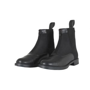 BOTTES - BOOTS ÉQUESTRE HORKA chaussures d'écurie/équitation Jodhpur King cuir noir