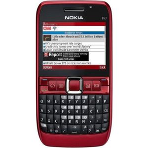 SMARTPHONE dima-Nokia E63 rouge déverrouillé appareil photo c