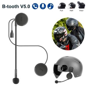 Keenso Oreillette Bluetooth, Microphone Casque Headset et Accessoires Clip  Bluetooth Casque de Moto Interphone Casque de Moto Bluetooth pour V4 / V6