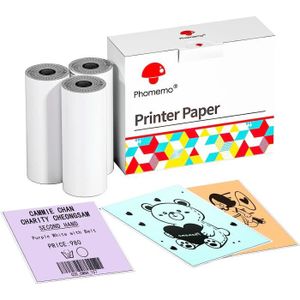 PAPIER THERMIQUE Phomemo Papier Thermique Multicolore 80mm, Compati