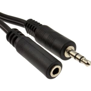 Cable Rallonge Jack 3.5mm TRRS OMTP 1m Male Femelle avec Mic pour Casque PC  Noir