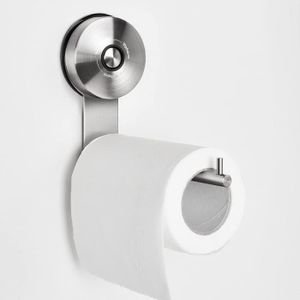 Porte-rouleau pour papier toilette mural avec ventouses de fixation,  étagère de rangement et coupe, blanc : : Bricolage