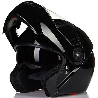 Casque Jet Moto Scooter Quad – Visière Anti-Rayures – ECE 22-06 – Bleu Clair – Taille L (59-60 Cm)