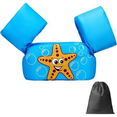 MoKo Gilet De Natation Enfant – Flotteur En U, Manches Intégrées, Sangle Réglable – Poids 9-22 Kg, Piscine/plage