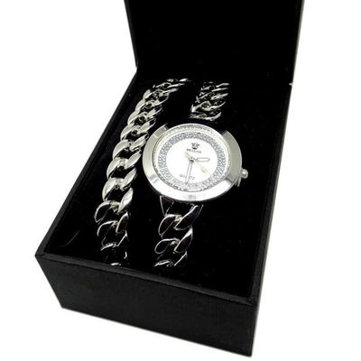 Montre Femme à Quartz Avec Bracelet Coeur 'Love' Et Strass - Cadeau Romantique - Neuf Étiqueté