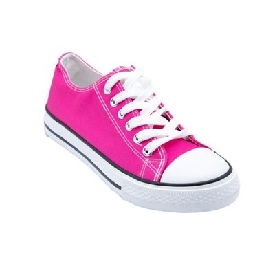 Baskets toile tennis femme sem Fuschia Cdiscount Chaussures