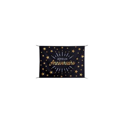 Decoration Anniversaire,Noir Rose Banderole Joyeux Anniversaire Fête Deco Pour Hommes Femmes,Anniversaire Photographie Fond - Maison
