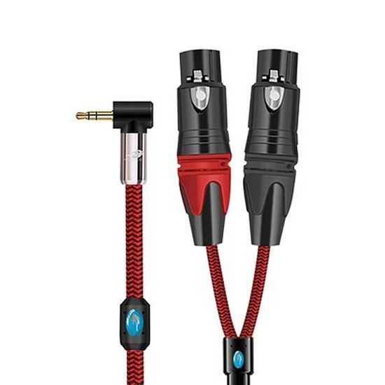 Câble Audio Jack 3.5mm Mâle-Mâle 1.2m - Nylon Tressé, Connecteurs Dorés - Pour Voiture, Casque, Enceintes, TV - 12