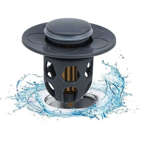 Bonde De Lavabo Chromé 40 Mm Avec Récupérateur De Cheveux – Neuf, Système Anti-engorgement Pratique