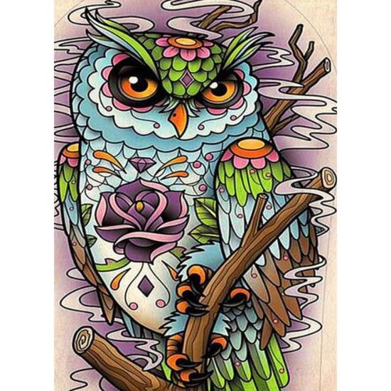 OfFsum Kit De Peinture Par Numéros Pour Adultes Et Enfants Avec Toile Texturée Pré-imprimée De 40 X 50 Cm, Peintures Acryliques Et 3 Pinceaux, Idéal