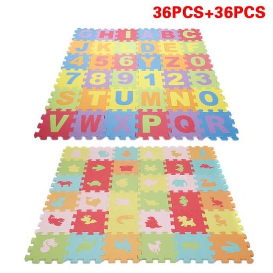 Tapis Puzzle Pour bébé - KEDIA - Alphabet et chiffres - Respectueux de l'environnement - 36