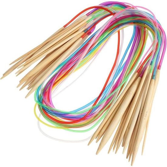 Lot De 14 Paires D'aiguilles à Tricoter En Métal | Tailles 2 Mm à 10 Mm | Longueur 35 Cm Avec étui