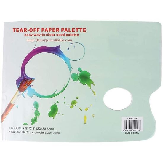 A3 Papierpalet – Afscheurblok Voor Olieverf, Acryl En Aquarel – Waterbestendig, Met Duimgat – Handig Voor Onderweg