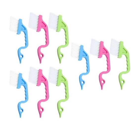 Kit De 10 Brosses De Nettoyage Pour Fenêtres Et Rainures - 5 Modèles Pratiques Pour Salle De Bain, Cuisine Lot Brosses Plastique Ménage