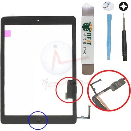 Vitre Tactile Apple IPad Mini 3 A1599 A1600 Noir Sticker De Fixation Assemblée - Foto 12