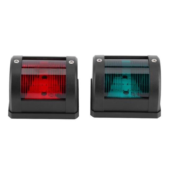 Feux De Navigation Bateau LED étanches - Rouge Et Vert - Acier Inoxydable 12V - Sécurité Marine