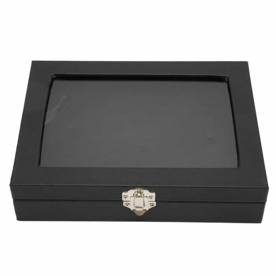 Vitrine Anti-Poussière Pour Épingles & Badges – Boîte Collection Avec Fenêtre Verre, Cadre Noir Élégant Pour Pins, Bijoux & Souvenirs