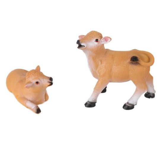 Superset Agriculture H0 1:87 – 8 Figurines Résine Peintes à La Main – Ferme, Tracteur, Vaches – Fabrication UE