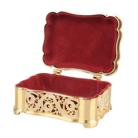 Vorcool Boîte à Bijoux En Velours Rouge Pour Bague, Collier Et Boucles D'Oreilles - Coffret Cadeau Romantique