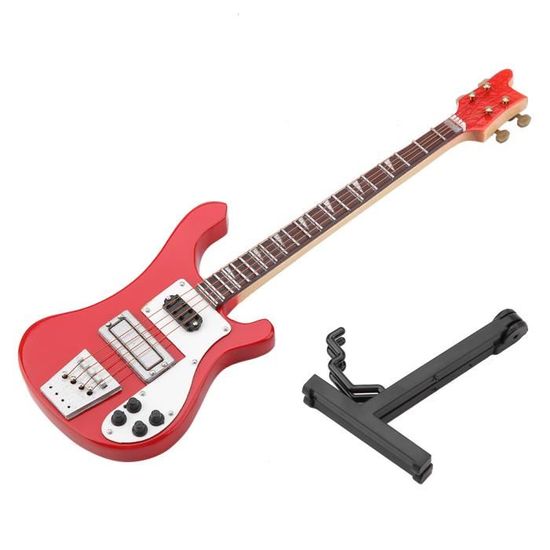 Fdit guitare miniature Réplique de guitare basse miniature rouge