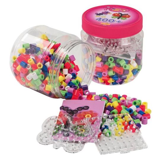 Perles Hama Maxi pas cher - Pot 1400 perles pastel - Jeu créatif