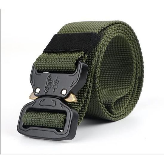 Pantalon De Travail Homme Chantier Ceinture Tactique Nylon Homme - Sangle Réglable 130cm Avec Boucle Plastique Sécurité Aéroport Accessoire Militaire