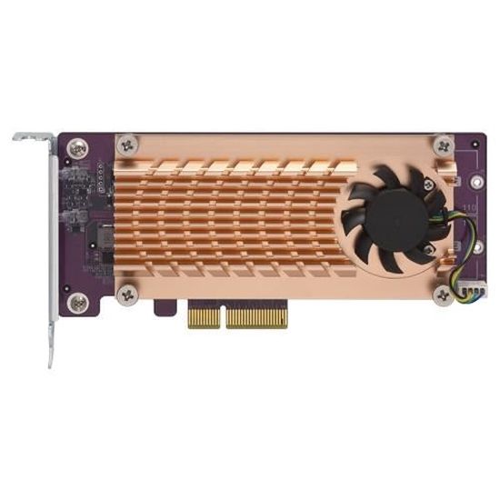Adaptateur express M.2 vers PCI - QNAP QM2-2P-244A - Mixte - Copper colour