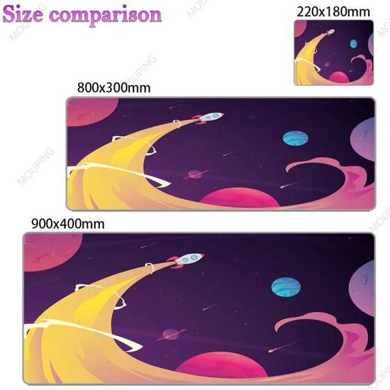 Tapis De Souris De Bureau - Surface Lisse En Tissé, Pour Déplacement Rapide Et Précis De La Souris - 4