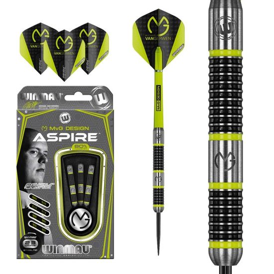 WINMAU Maverick Fléchettes Tungstène 21-25g Avec Ailettes Et Tiges