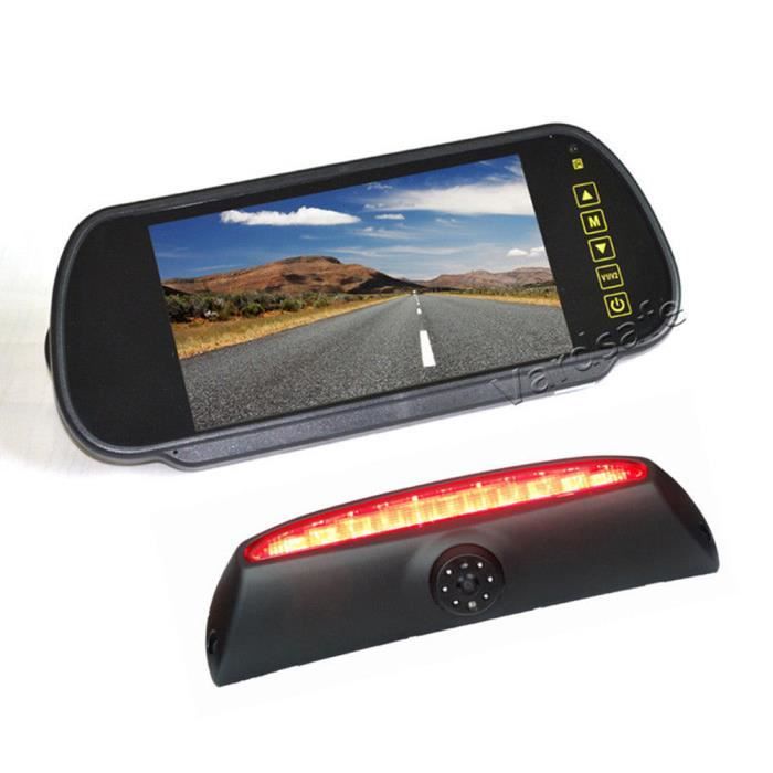Vardsafe VS507K Caméra de recul pour feux de freinage & moniteur de rétroviseur à clipser de 7 pouces pour Iveco Daily Van 2006-2013