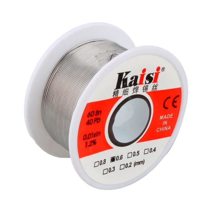 50g 0.6mm Fil à Souder Soudure Étain Rosin Antioxydant Outil Électronique Sn60-40 Flux 1.2% Grande Pureté HB013 -LON