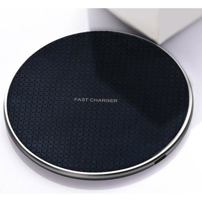 Chargeur sans fil rapide 10 W Chargeur de station de charge rapide sans fil pour accessoires de téléphone Samsung Huawei|noir