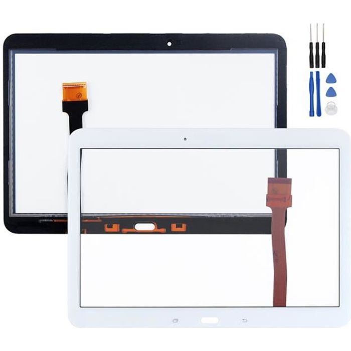 Ecran vitre tactile pour Samsung Galaxy Tab 4 10.1 Sm-t530 T531 T535 BLANC + Kit outils (Sans écran Lcd)