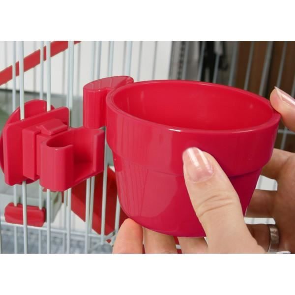 Mangeoire ZOLUX À fixer - Rouge - 300 ml - 206691