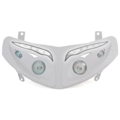 DOUBLE OPTIQUE REPLAY RR8 BLANC AVEC LEDS BLANCHES POUR PEUGEOT SPEEDFIGHT 2 - X-RACE