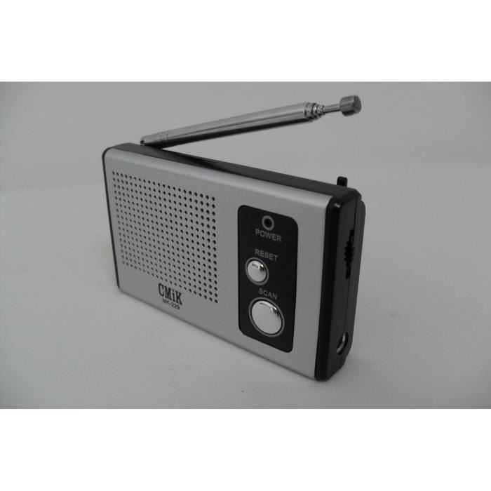 LaPetiteCaverne - Petite Radio de Poche - Style Retro 1 Bande FM - Alimentation Piles