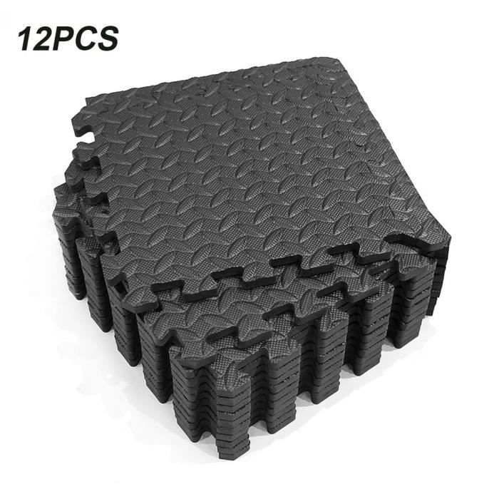 12 pièces Portable tapis de sol d'exercice de protection EVA carreaux de mousse imbriqués équipement de Fi JS2730