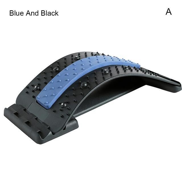 Support dorsal sain civière Extender masseur lombaire réglable Portable pour la maison,bleu et noir